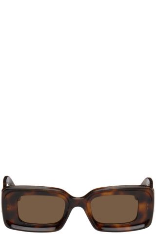 Tortoiseshell Rectangular Sunglasses | SSENSE