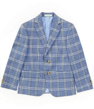 Big Boys 8-20 Long Sleeve Plaid Dress Jacket | Dillard's
