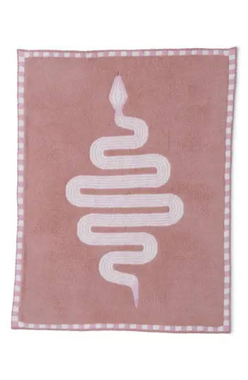 Barefoot Dreams® Snake Jacquard CozyChic® Stroller Blanket in Dusty Coral Multi at Nordstrom Rack | Nordstrom Rack