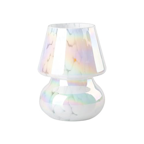 COOSA Mushroom Lamp, Stepless Dimmable Glass Table Bedside Lamps, Cute Small Night Light, Mushroom Decor Light for Ambient,Kids,Bedroom,Living,Girl Gift（Colorful Cloud） | Amazon (US)