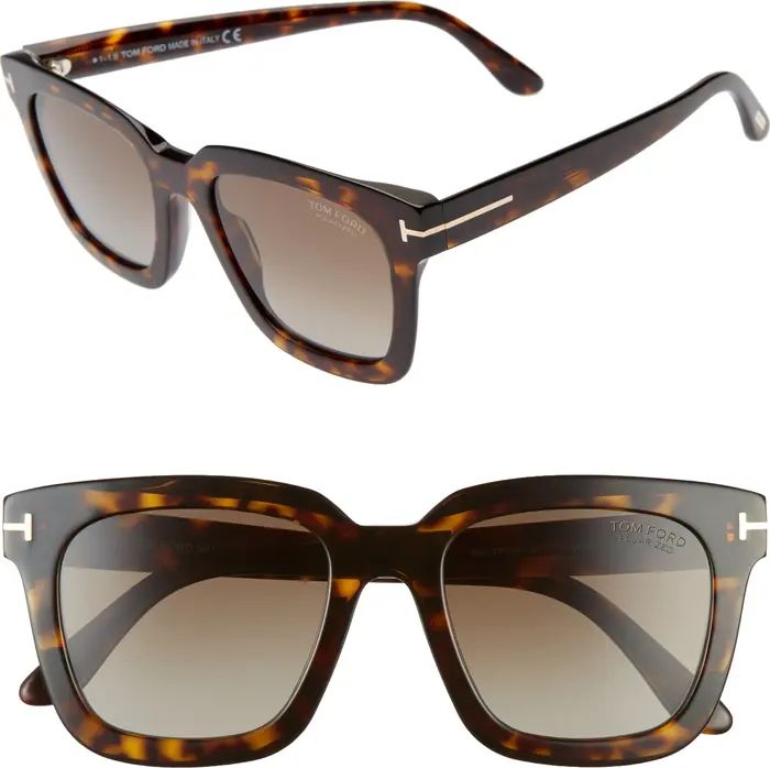 Tom Ford Sari 52mm Square Polarized Sunglasses | Nordstrom | Nordstrom