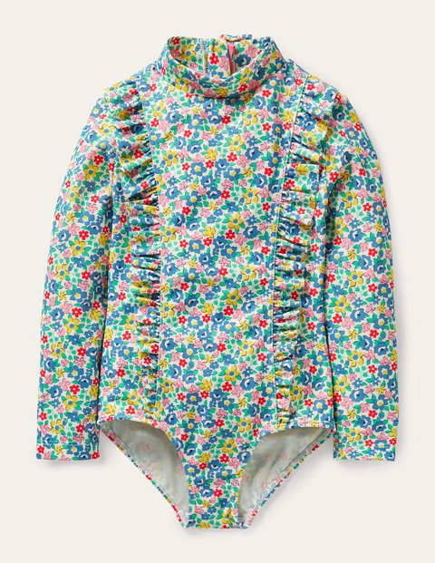 Long-sleeve Frilly Swimsuit | Boden (US)