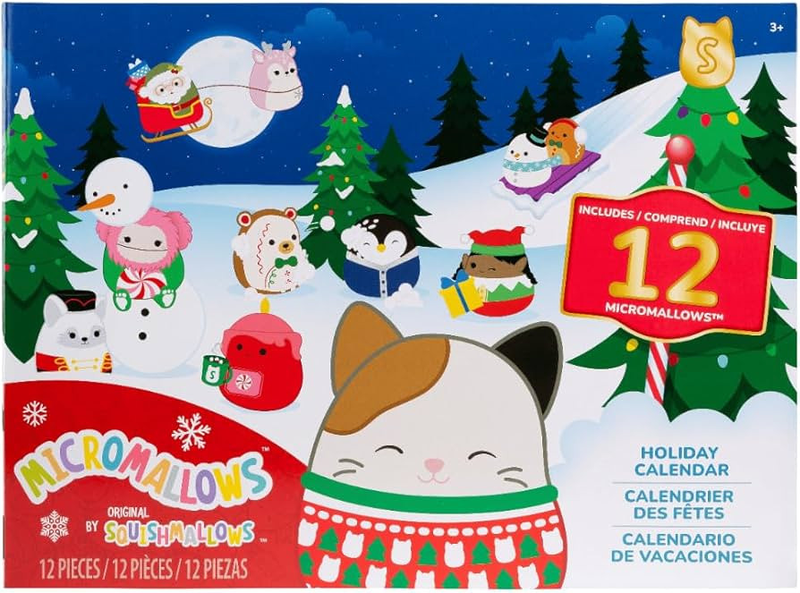 Squishmallows Micromallows 12 Day Advent Calendar 2025, Includuding Cam The Cat Christmas Edition... | Amazon (US)