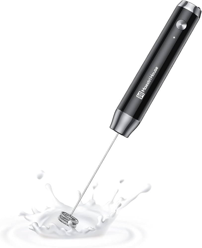 Maestri House Rechargeable Milk Frother, Handheld Electric Foam Maker Waterproof Detachable Stain... | Amazon (US)