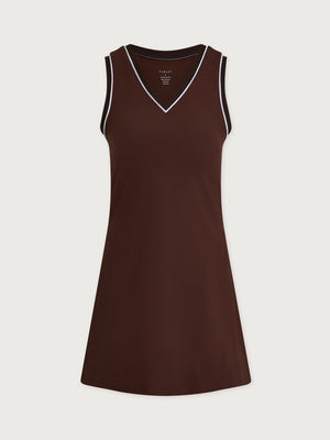 Kalani V-Neck Dress 31" | Varley US, Brown Stone / M | Varley US
