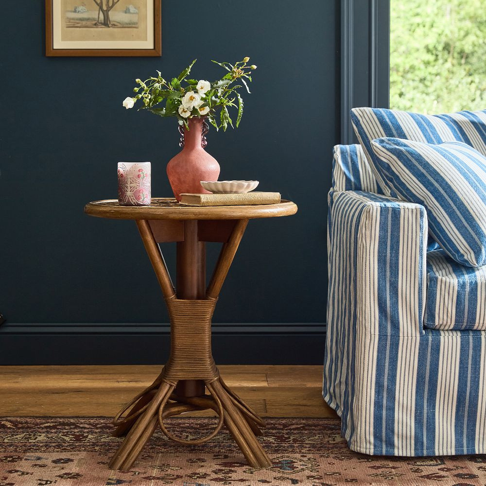 Ruthie Rattan Side Table | GreenRow