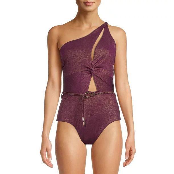 Time and Tru Women's Sparkle One Piece Swimsuit - Walmart.com | Walmart (US)