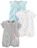Simple Joys by Carter's baby-girls 3-pack Snap-up Rompers | Amazon (US)