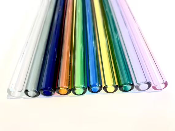 Colored GLASS STRAW  Choose Your Color  Reusable Straws  | Etsy | Etsy (US)