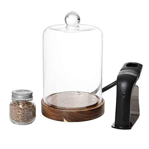Crafthouse by Fortessa Individual Mini Glass Smoke Cloche for Cocktails/Charcuterie/Drinks/Food with Handheld Smoker, 3 Pieces, Clear (CFH.5.9211) | Amazon (US)