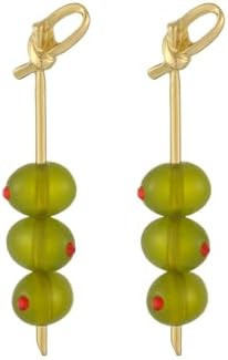 Madison Tyler Fruit Dangle Earrings for Women | Gold Plated Strawberry Apple Cherry Olive Waterme... | Amazon (US)