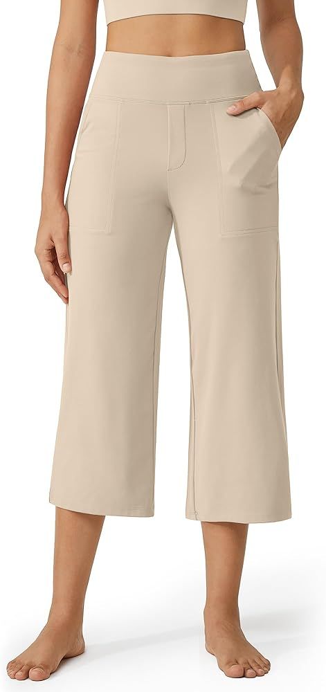 G4Free Yoga Pants Women Wide Leg Pants with Pockets High Waist Stretch Casual Work Sweatpants Pet... | Amazon (US)