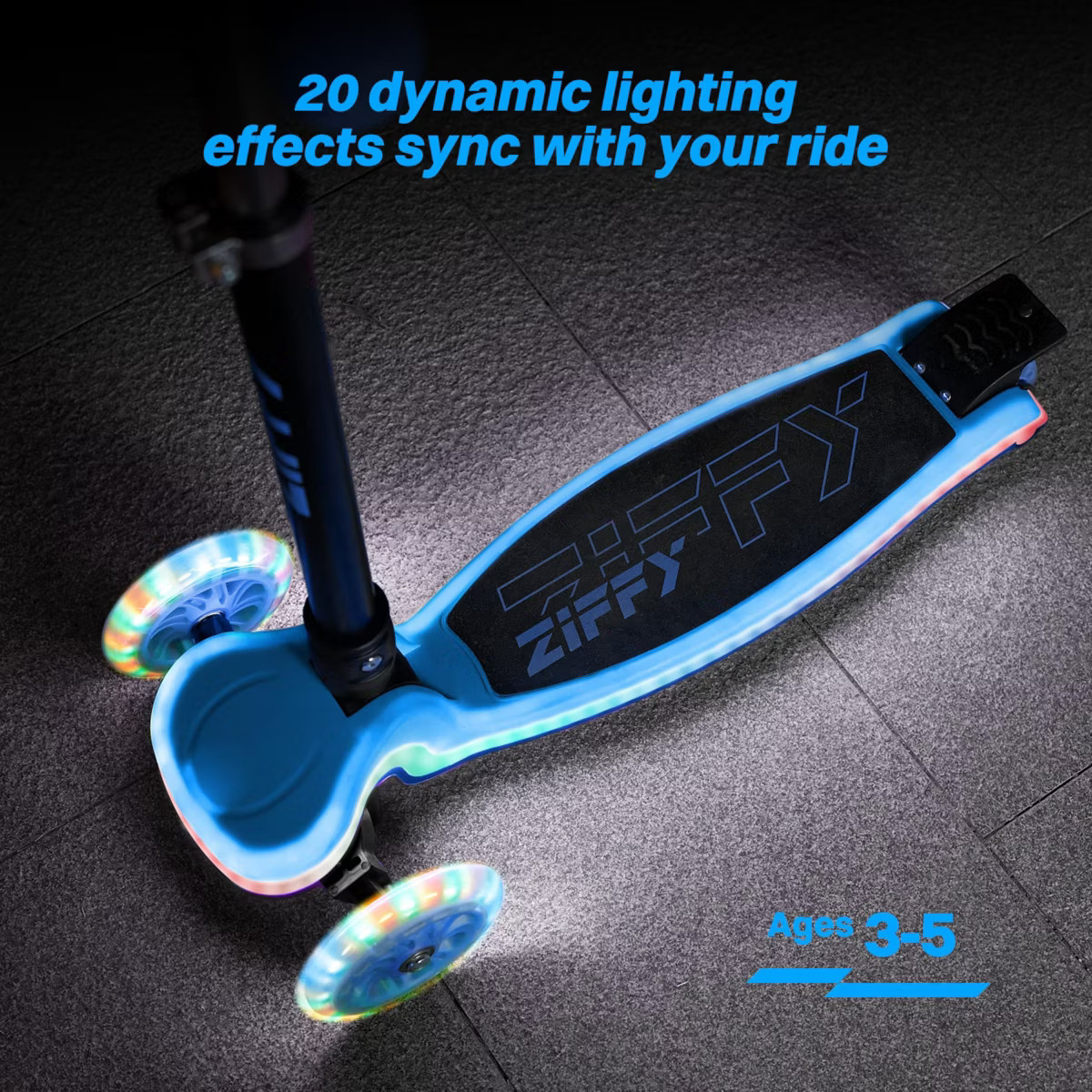 Joyfy LED Light-Up Scooter for Kids - Adjustable 4-Position Handlebar, Lean-to-Steer Control & Wi... | Target