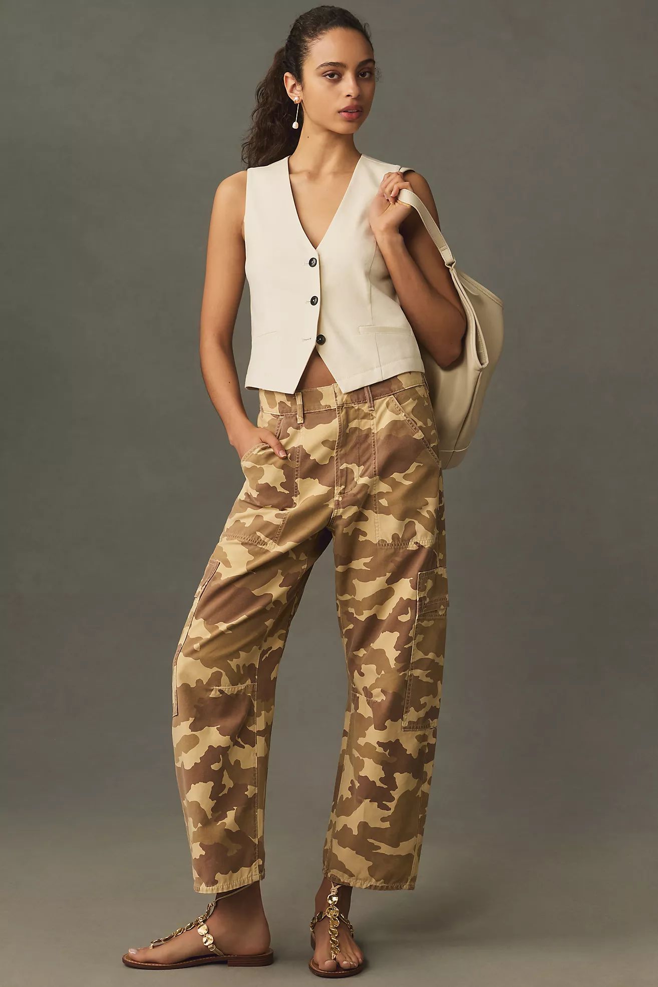 Citizens of Humanity Marcelle Camo Cargo Barrel Pants | Anthropologie (US)