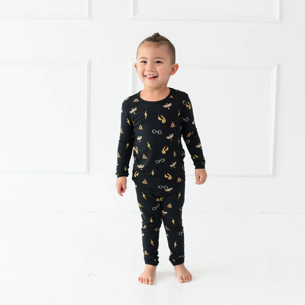 Long Sleeve Pajamas in Midnight Icon | Kyte BABY