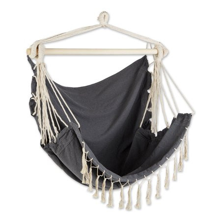 Gray Hammock Chair with Fringe Trim | Walmart (US)