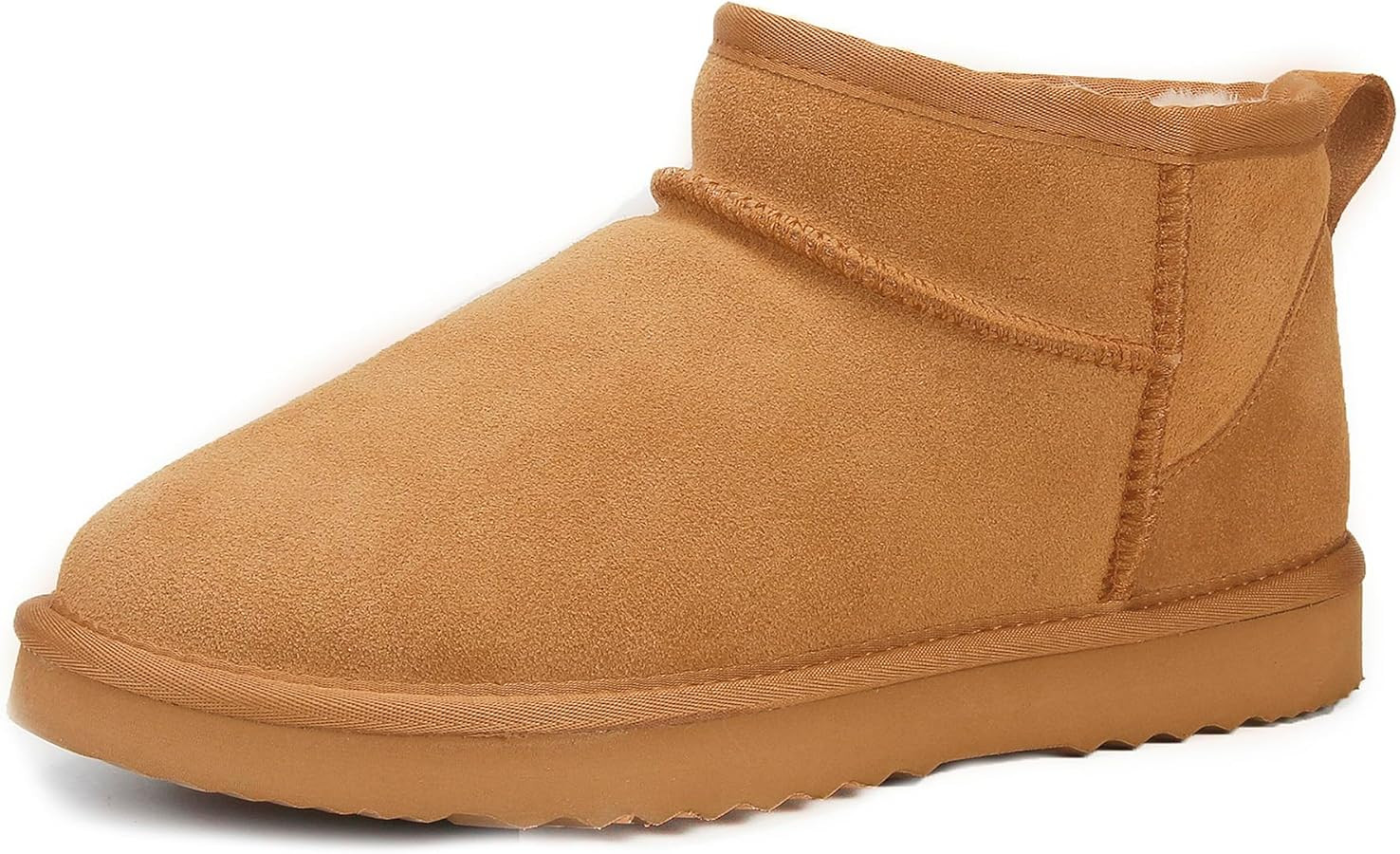 Snow Boots for Women, Mini Ankle Booties Memory Foam Winter Shoes Low Heel Suede Leather Fur line... | Amazon (CA)