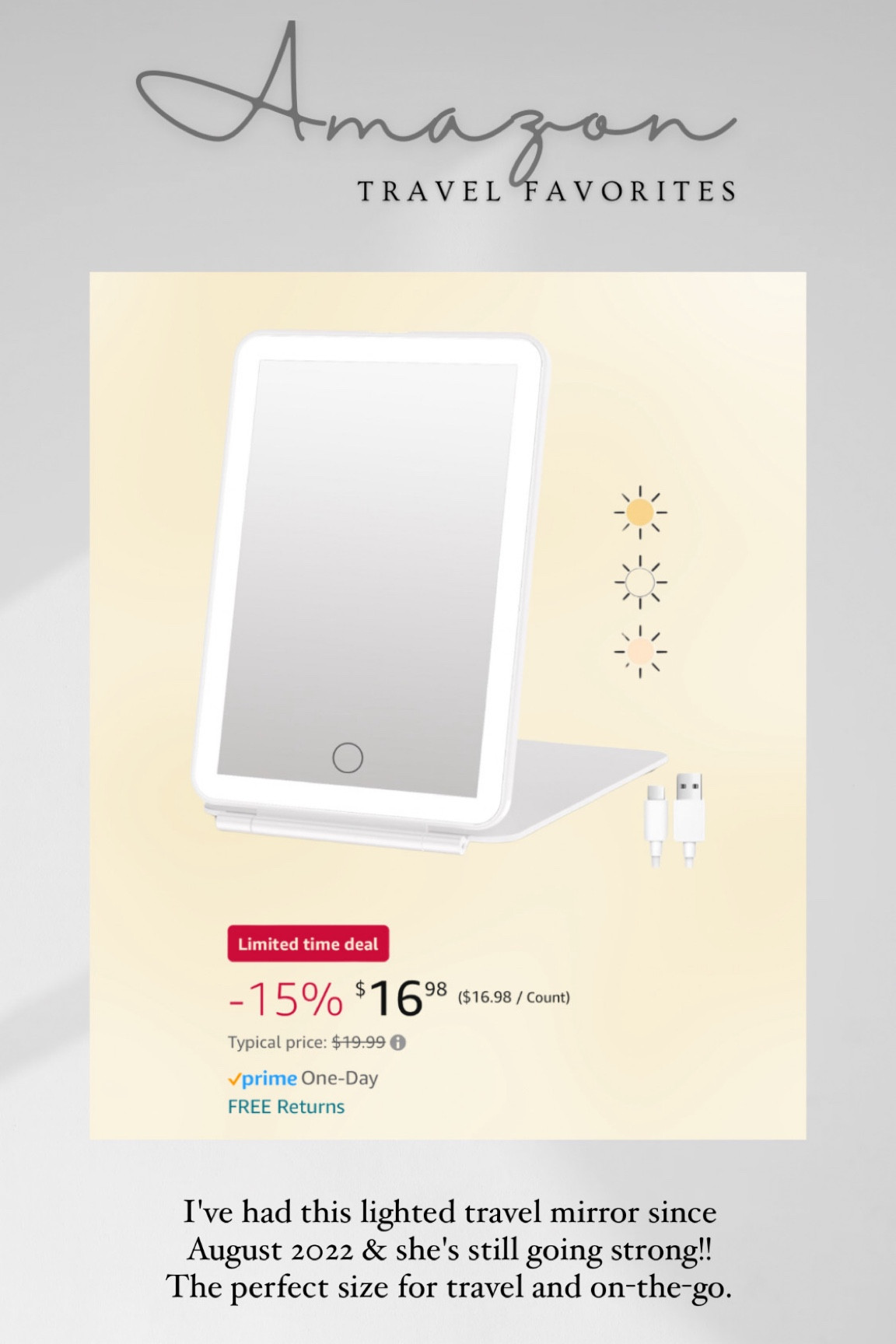 Love this mirror! 

#LTKbeauty #LTKsalealert #LTKtravel