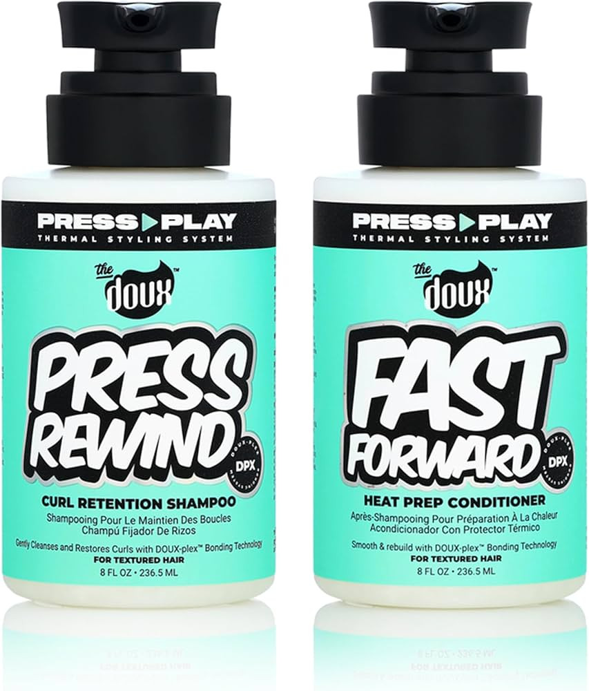 The Doux PRESS REWIND and FAST FORWARD Bundle - Shampoo and Conditioner Set for Curly Hair - With... | Amazon (US)
