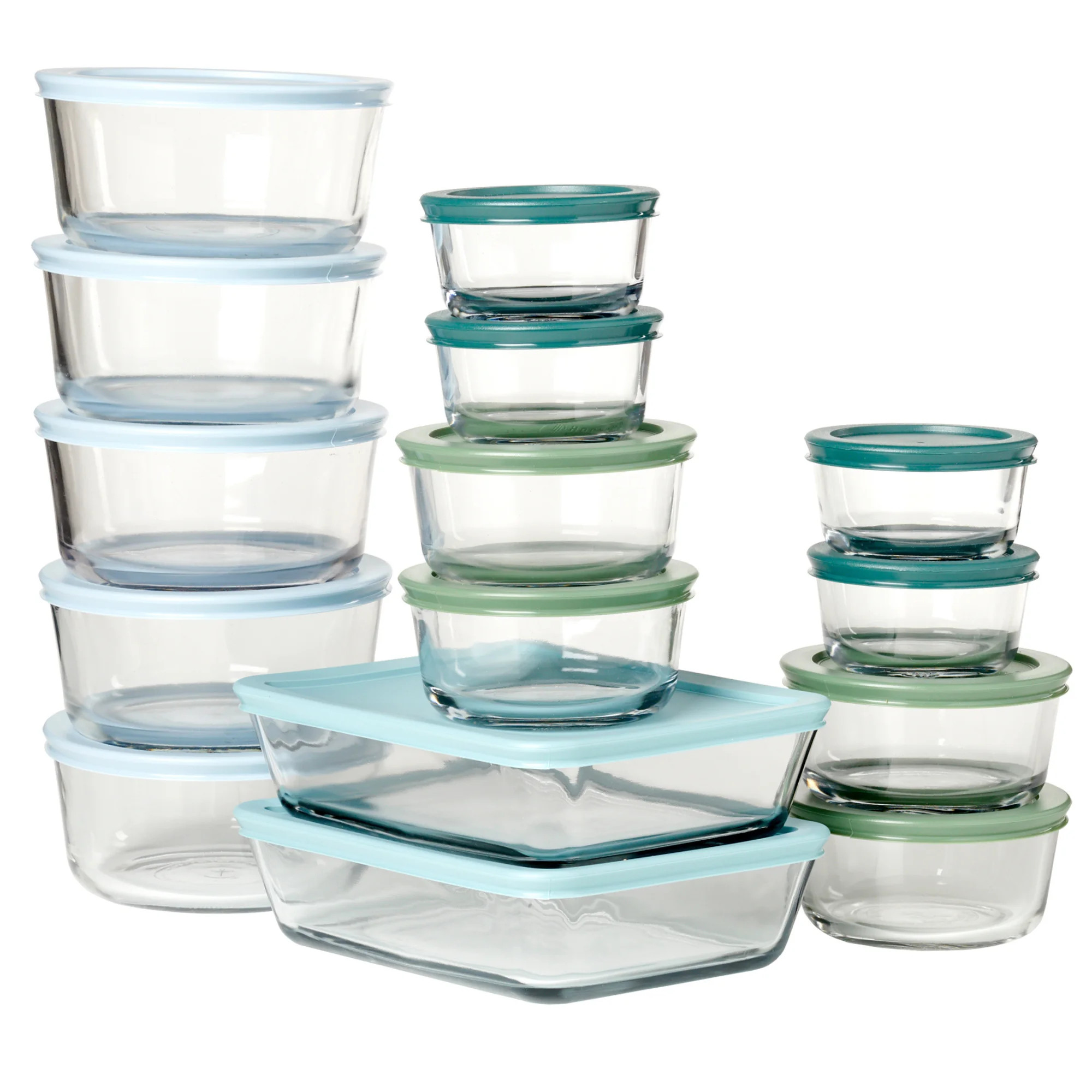 Anchor Hocking 32-Piece Glass Food Storage Containers with Colorful BPA-Free Lids | Walmart (US)