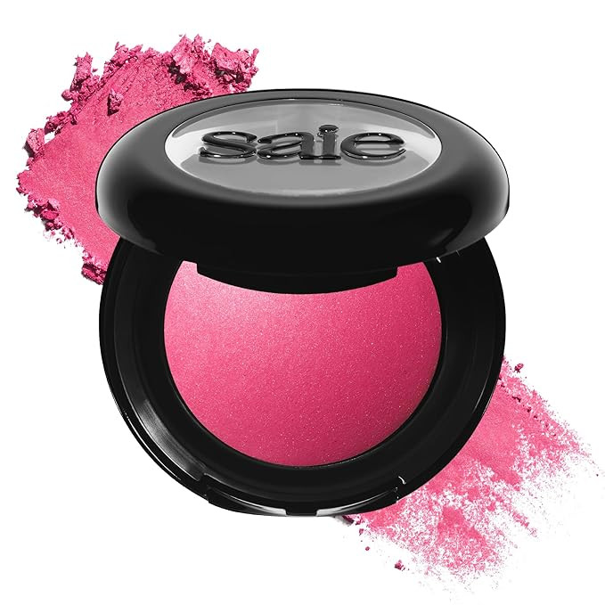Saie SuperSuede Baked Blush - Talc-Free Powder Blush for Cheeks Infused with Hyaluronic Acid, Gly... | Amazon (US)