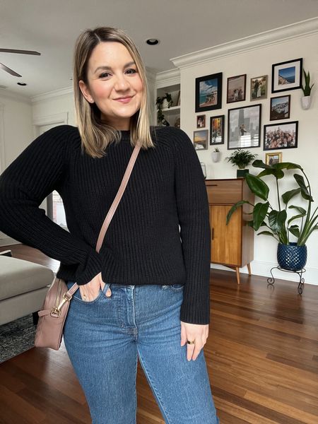 Ribbed sweater - I’m wearing a small and it’s not super oversized so size up if you want more slouch.
I also hear this is a Jenni Kayne dupe! 
Leather crossbody - only $130 and so beautiful!

#LTKworkwear #LTKunder100