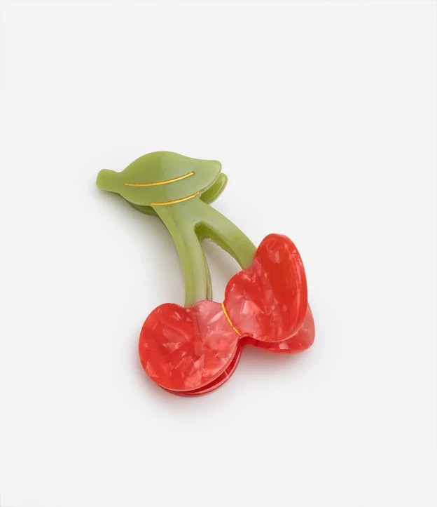 Piranha de Cabelo Média com Formato de Cereja Vermelho | Renner (BR)