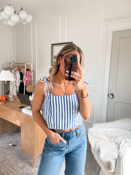 Obsessed with this TOP! 🤩 easily could be dressed up or down!!

You can watch me style this look on YouTube!  📺 https://youtu.be/zXFvNsjdb4E?si=tHRTYJQrzJkW7_dA

Sizing Details ✨ 
5’4’’ • 124lbs • 30D 

Top: XS
Bottom: 25 Curve

#LTKSeasonal #LTKStyleTip #LTKFindsUnder100