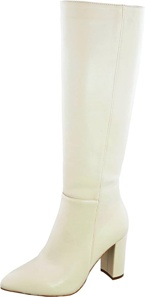 TruFox Womens Classic Tall Knee High Block Heel Fashion Boots | Amazon (US)