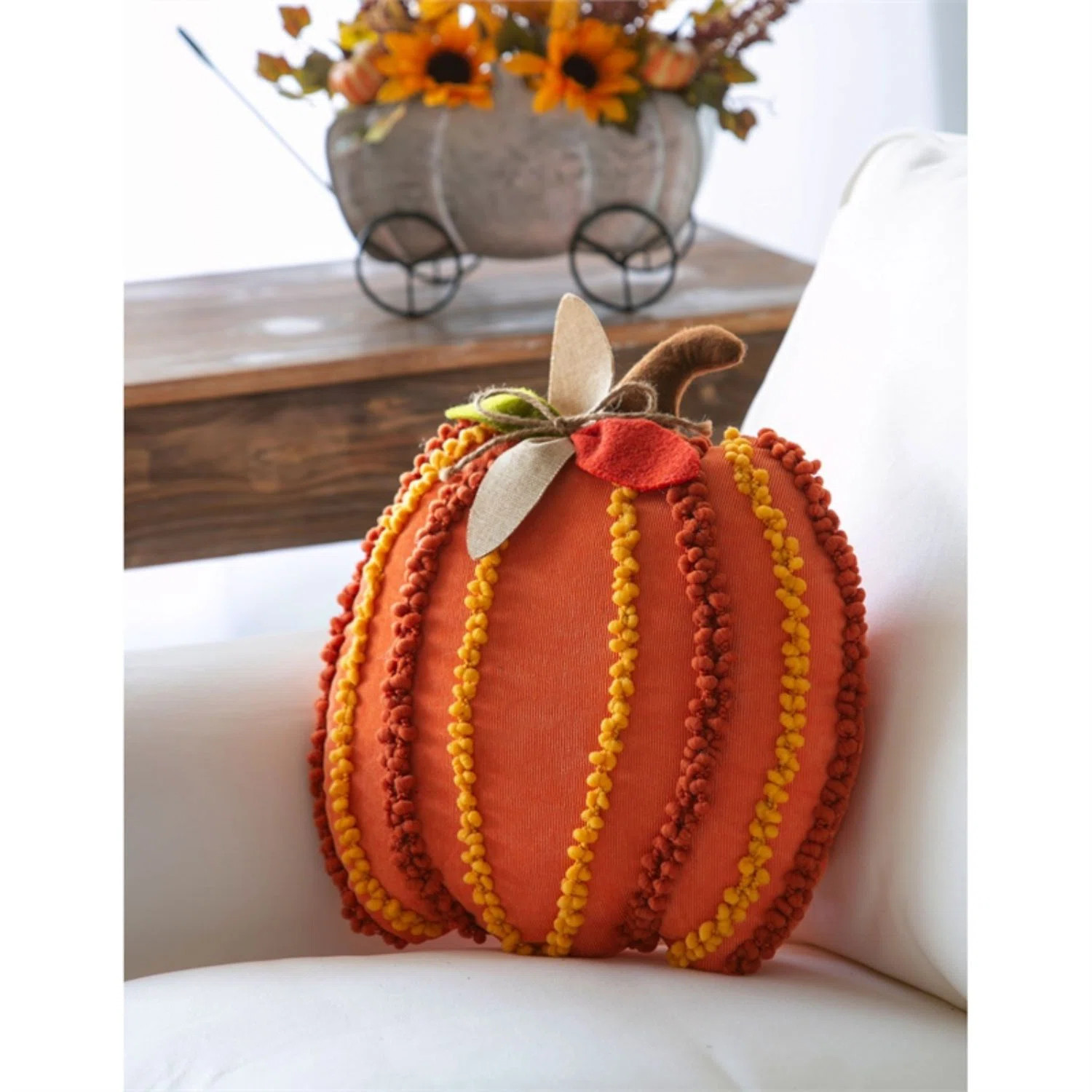 Evergreen Enterprises, Inc Appliqued Pumpkin Throw Pillow & Reviews | Wayfair | Wayfair North America