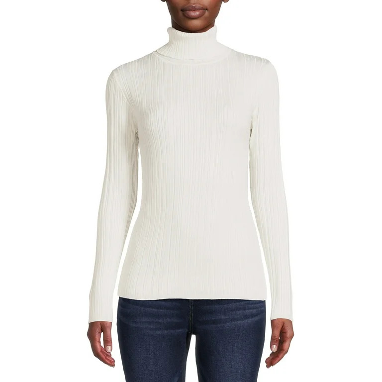 Time and Tru Women's Turtleneck Sweater - Walmart.com | Walmart (US)