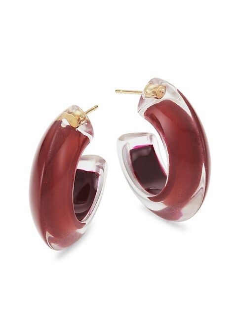 14K Goldplated &amp; Lucite Jelly Huggie Hoop Earrings | Saks Fifth Avenue