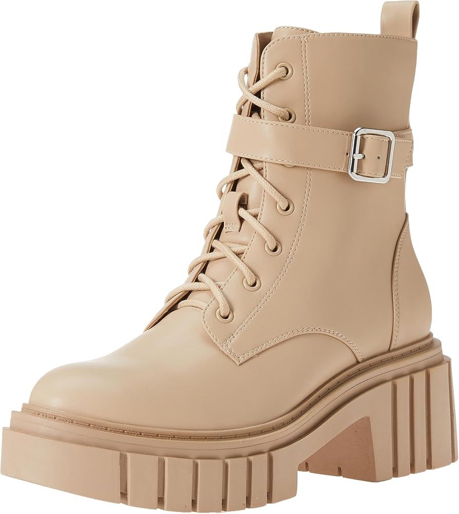 The Drop Women's Koi Lace-Up Platform Combat Boots | Amazon (US)