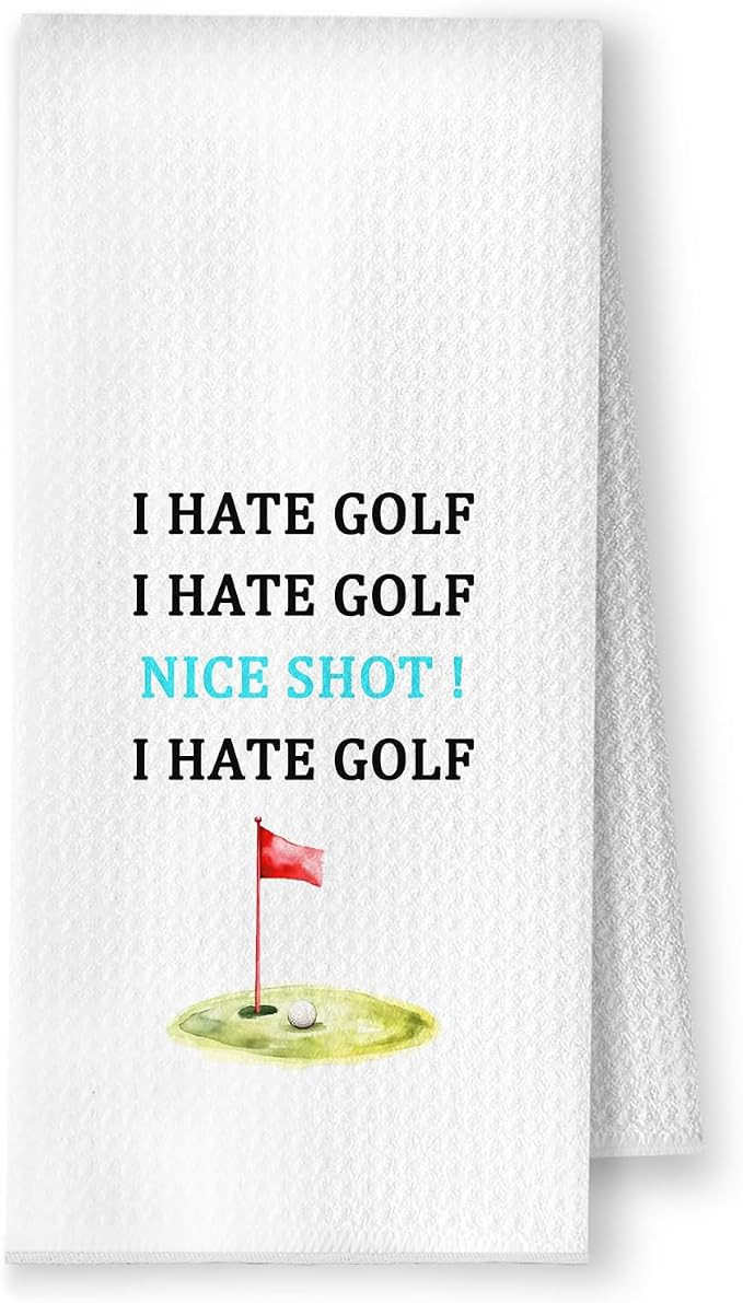 Funny Golf Kitchen Towels, Gifts for Women Men Golfers Dish Tea Towels, I Hate Golf Nice Shot Hum... | Amazon (US)