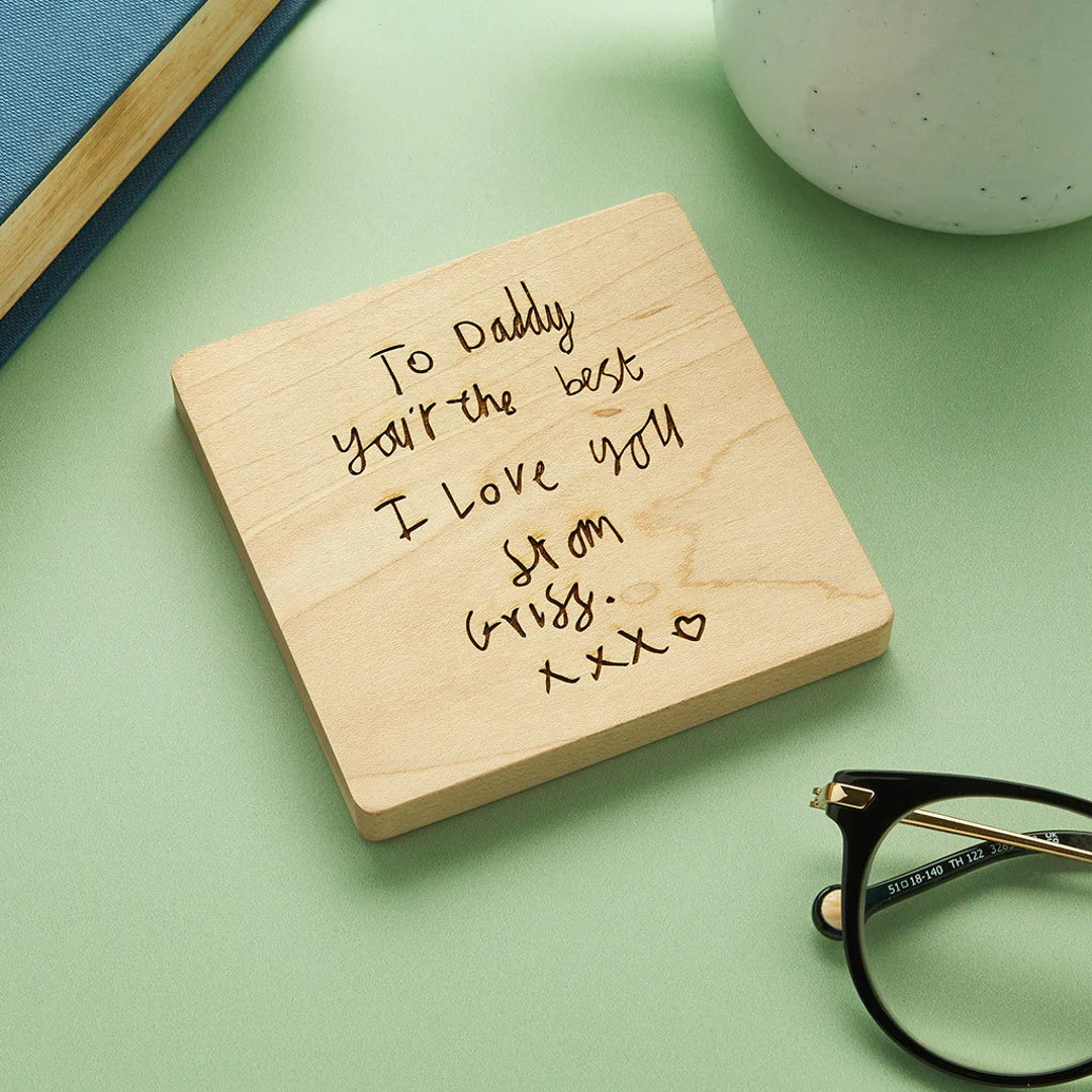 Personalised Wooden Handwriting Coaster | Kid’s Handwriting Personalized | Keepsake Gift Idea f... | Etsy (US)