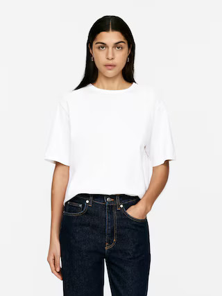 T-shirt d'épaisseur moyenne – Blanc – Femme – ARKET FR | Arket EU