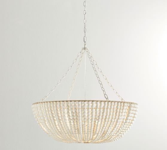 Bristol Wood Bead Chandelier | Pottery Barn (US)