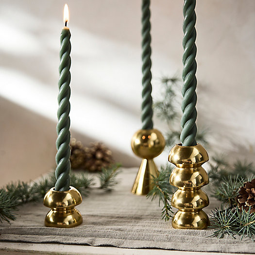 Gilded Geo Taper Candle Holder | Terrain