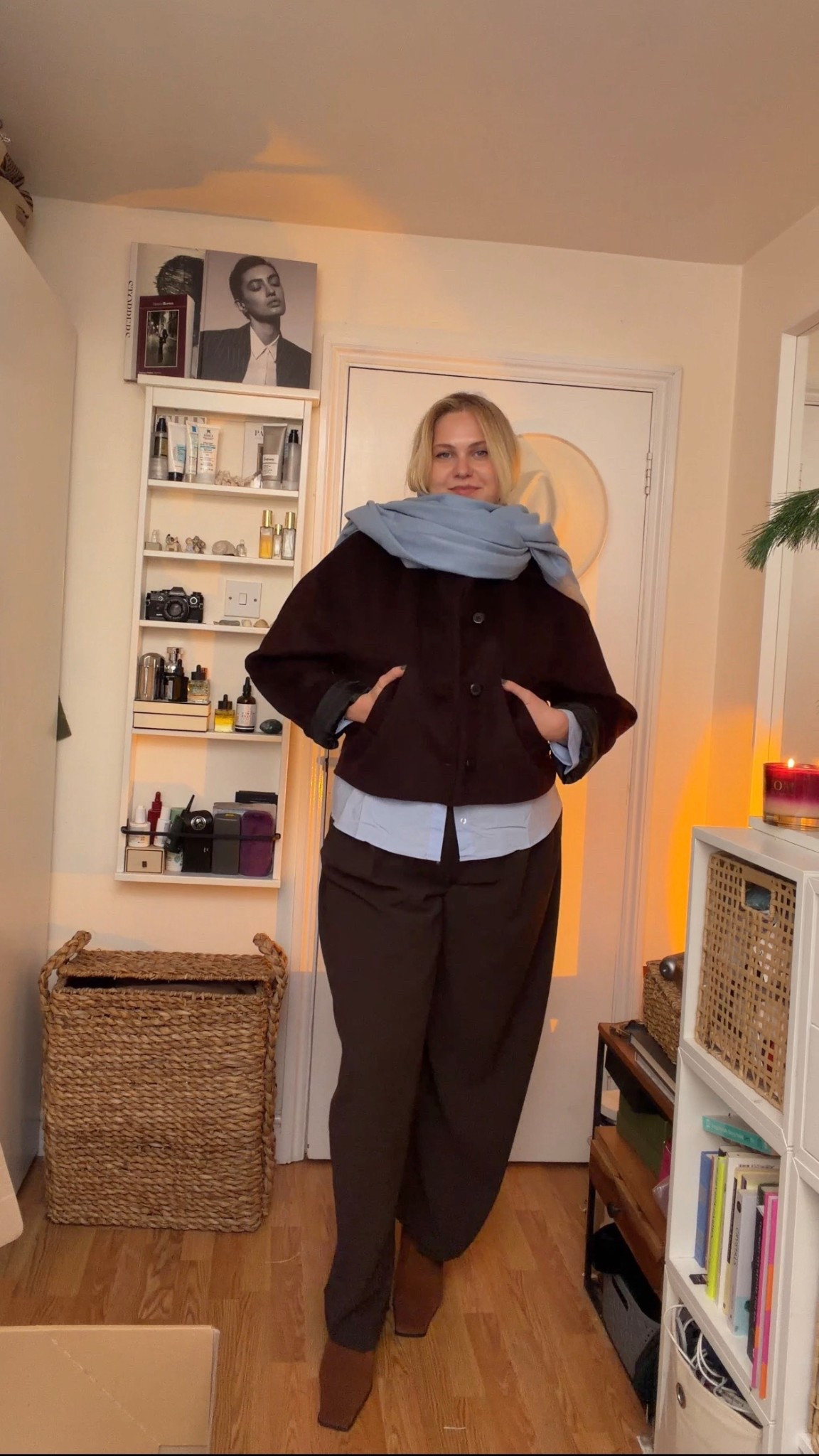 Brown 🤝 baby blue 

#LTKeurope #LTKworkwear #LTKmidsize