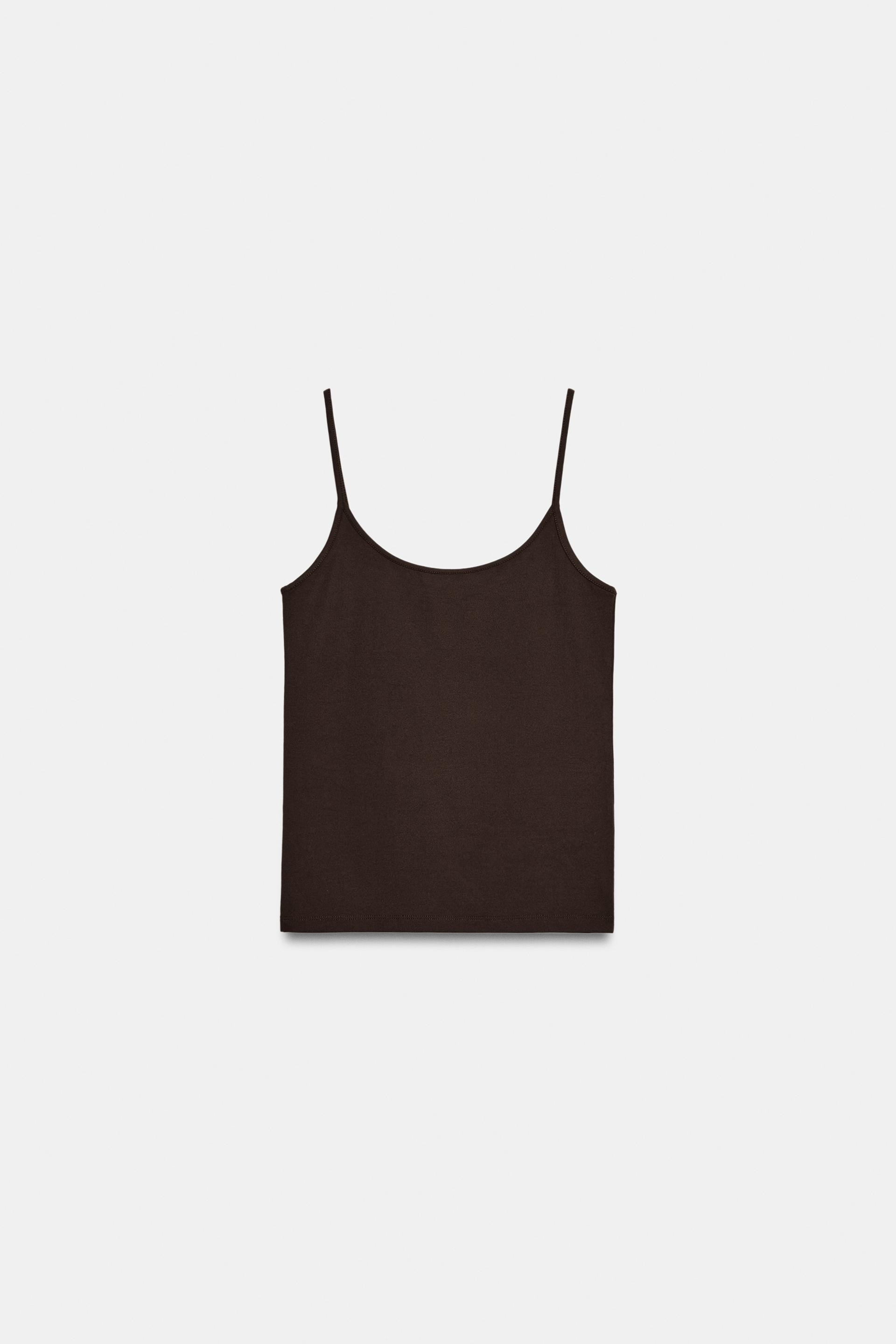 Zara - Polyamide Camisole Top - Black - Xs - Woman | Zara UK