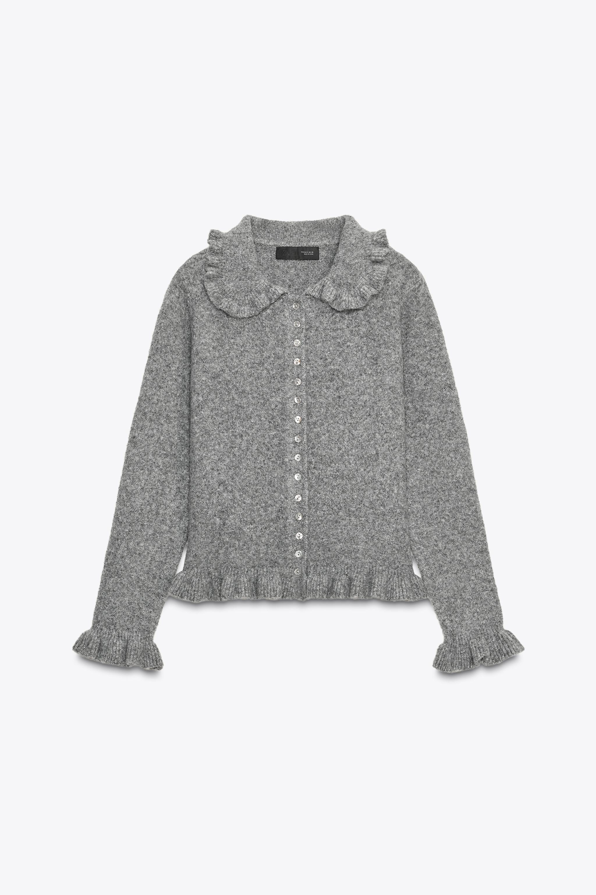 RUFFLED KNIT CARDIGAN | Zara US