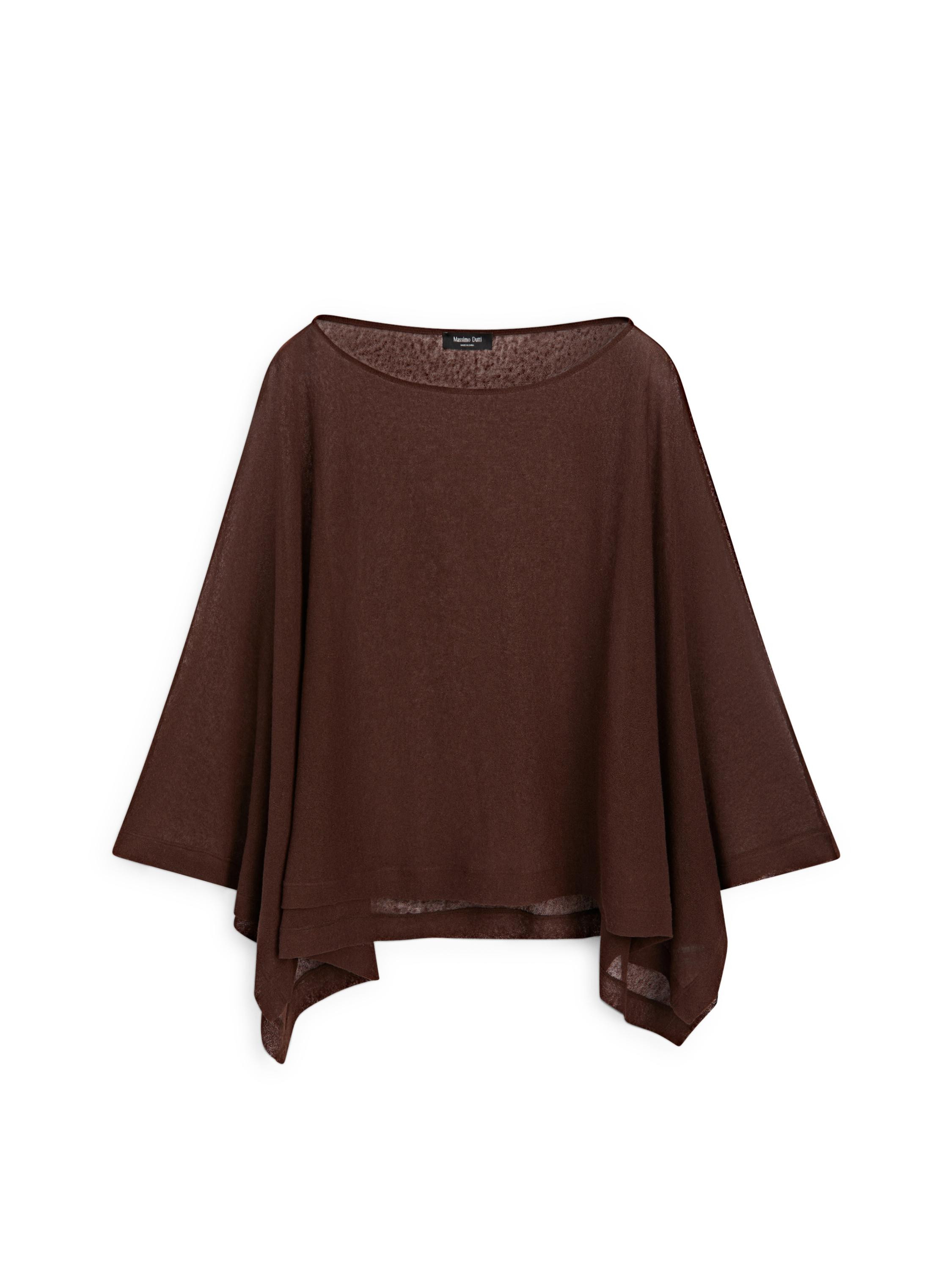 Soepelvallende linnen cape | Massimo Dutti NL