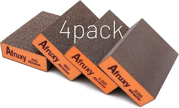 Afruxy Sanding Sponge Super High-Density Sandpaper Block, Coarse Fine Medium Grit Sanding Block, ... | Amazon (US)
