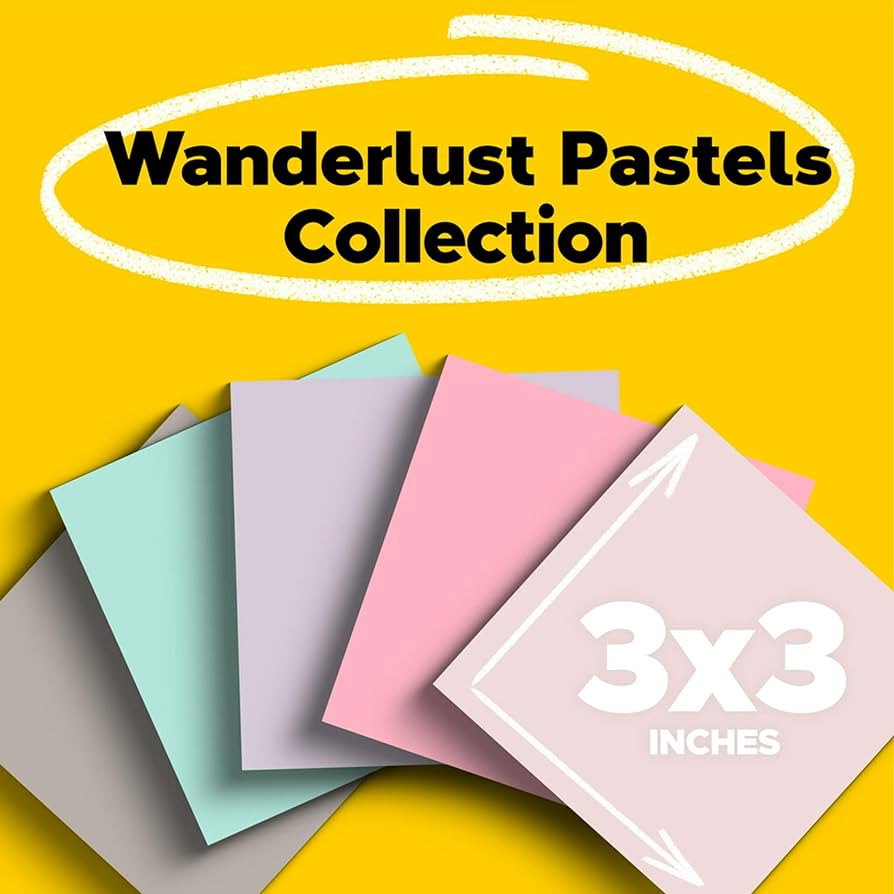 Amazon.com : Post-it 100% Recycled Paper Super Sticky Notes, 3 in. x 3 in., 5 Pads, 70 Sheets per... | Amazon (US)