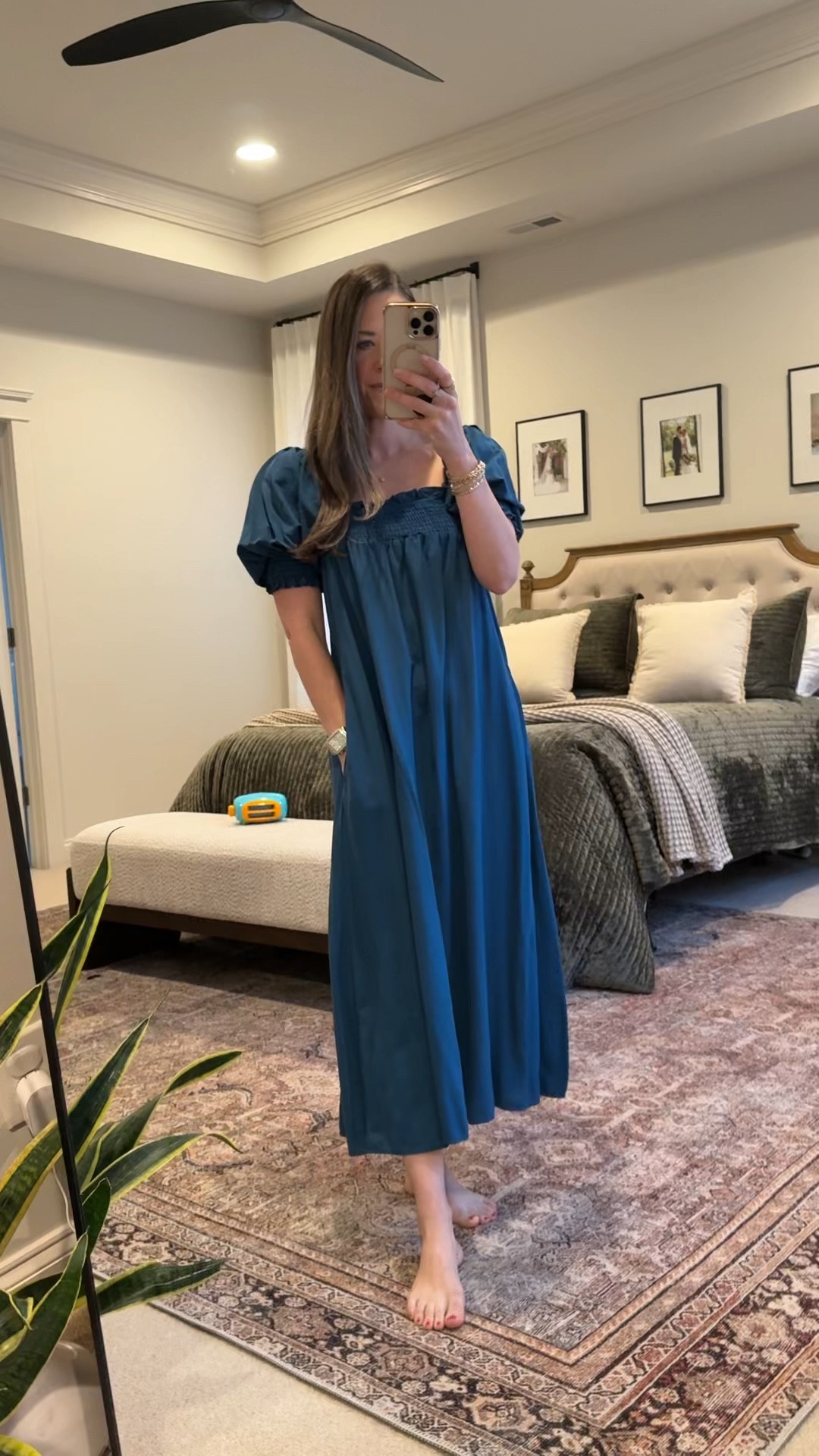 Amazon Puff Sleeve Midi Dress 💙

• Smocked neckline
• Puff sleeves
• Flowy midi length
• Bump-friendly + postpartum friendly

This is one of those throw-on-and-go dresses that makes you feel instantly put together.

The smocked top gives it shape without being tight, and the flowy skirt keeps it comfortable for real life — errands, church, dinner, or summer events.

Perfect for:
• Amazon midi dress
• Spring dress for women
• Modest midi dress
• Church outfit ideas
• Family photo dress
• Vacation dress outfit
• Easy summer outfits

You can dress it up with sandals or keep it casual with flats.



#LTKmomlife #LTKgrwm #LTKootd
