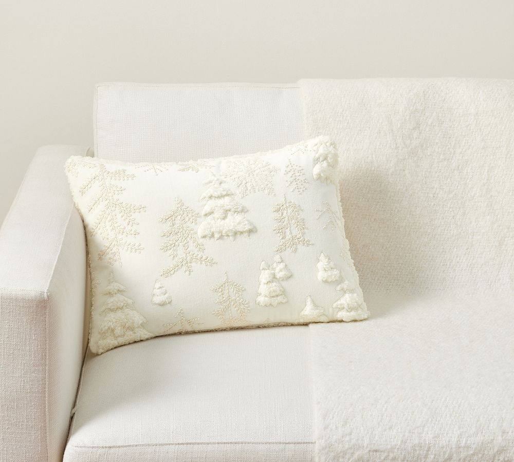 Anchorage Embroidered Lumbar Pillow Cover | Pottery Barn (US)