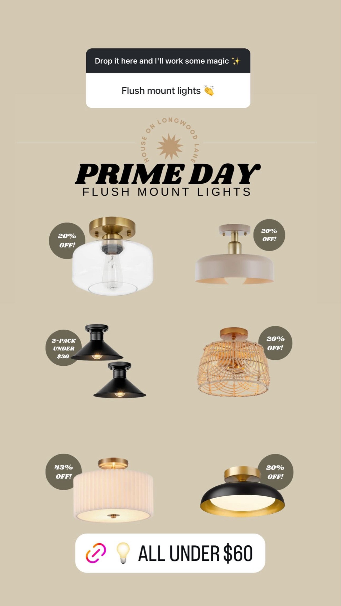 So many great #primeday flush mount lights 20% to 46% off and all under $60!

#LTKSaleAlert #LTKFindsUnder50 #LTKHome