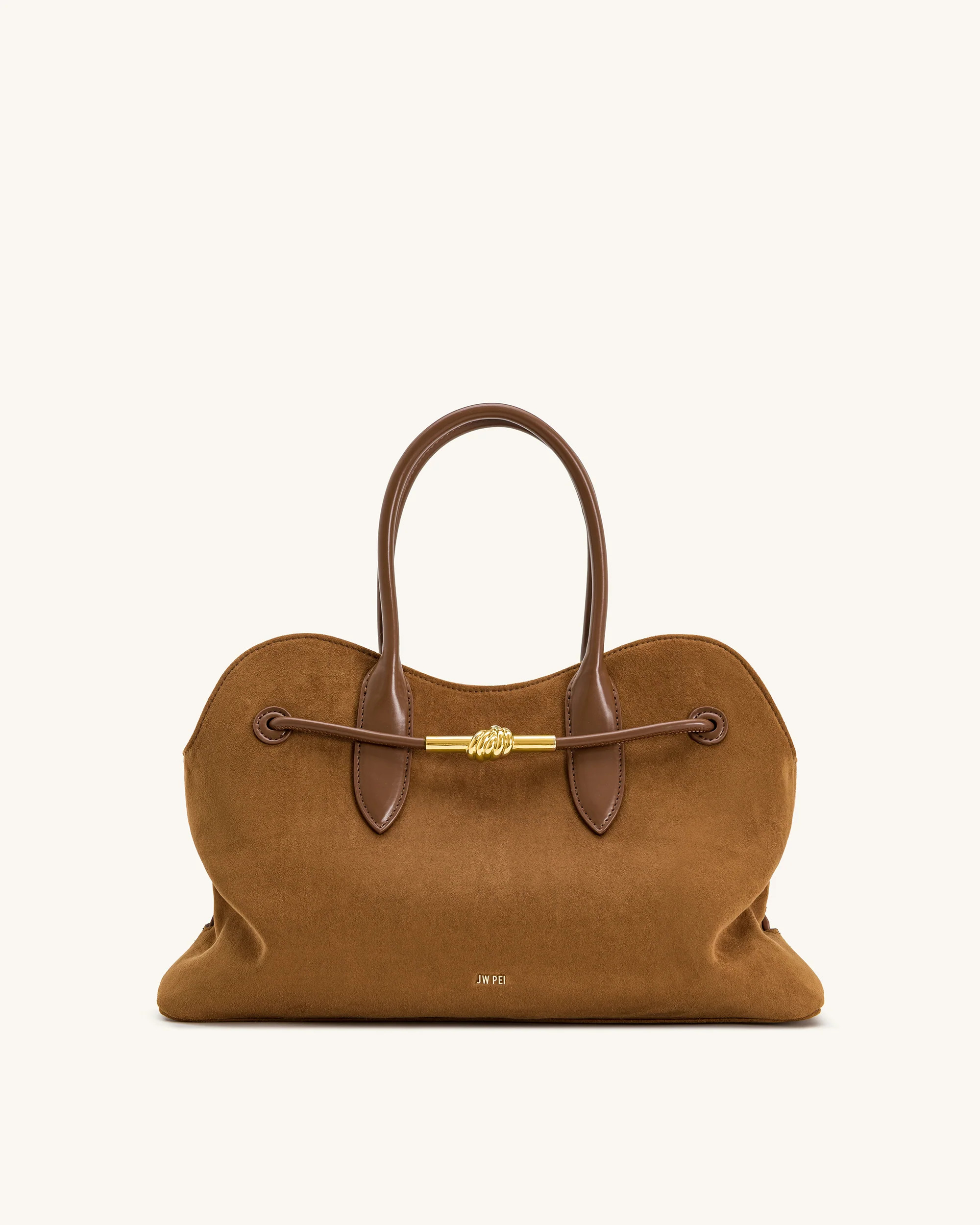 Adele Metal Rope Knot Tote Bag - Caramel Brown | JW PEI US