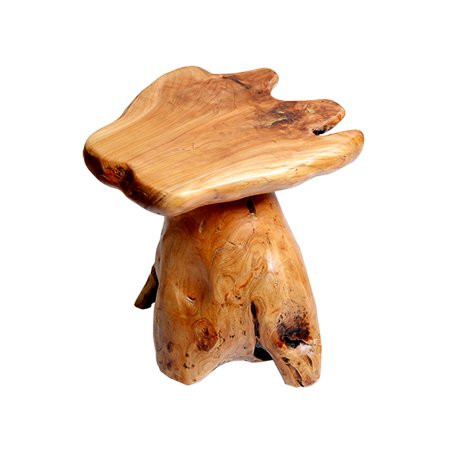 Organizedlife Cedar Tree Roots Mushroom Stool Natural Live Edge Wood Side Table Plantstand for Home  | Walmart (US)