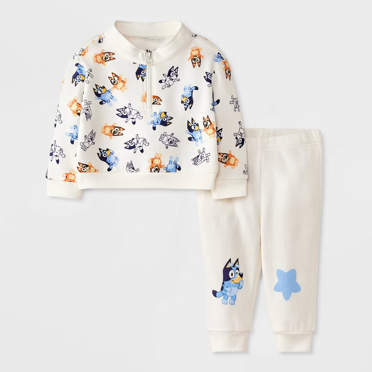 Baby Bluey Figures Top and Bottom Set - Cream | Target